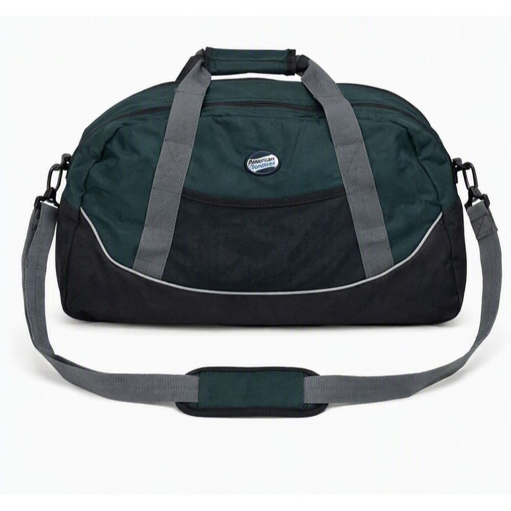 Set of 3 American Tourister Duffle Bag Black/Green Water-Resistant 21"X11"x12"